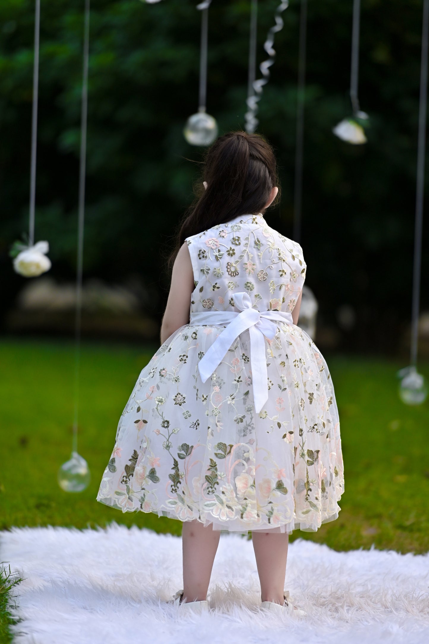 BABY EMBROIDED FROCK WHITE KGG-3008