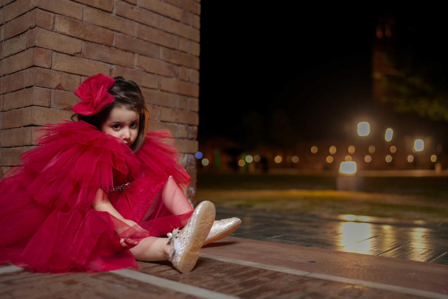 FLUFFY FROCK RED 4110