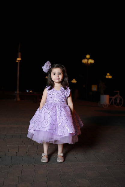 FLOWER FROCK PURPLE 4106