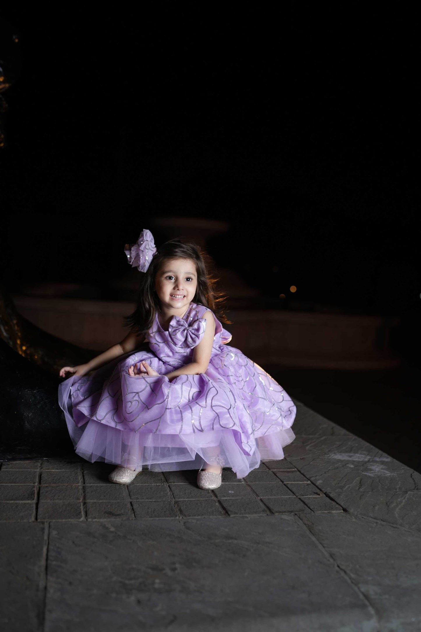 FLOWER FROCK PURPLE 4106