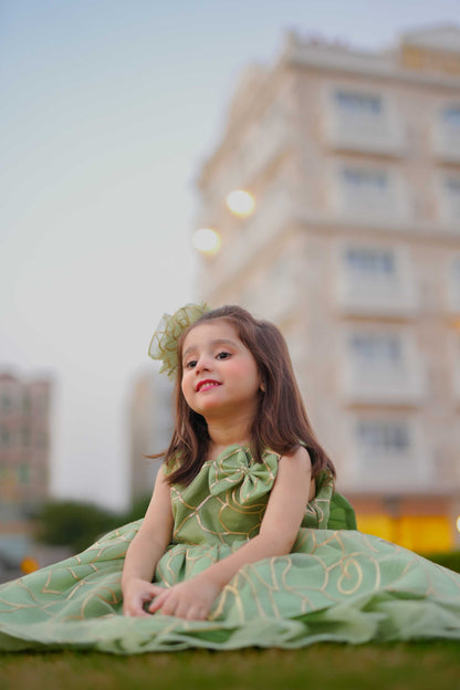 FLOWER FROCK SEA GREEN 4107