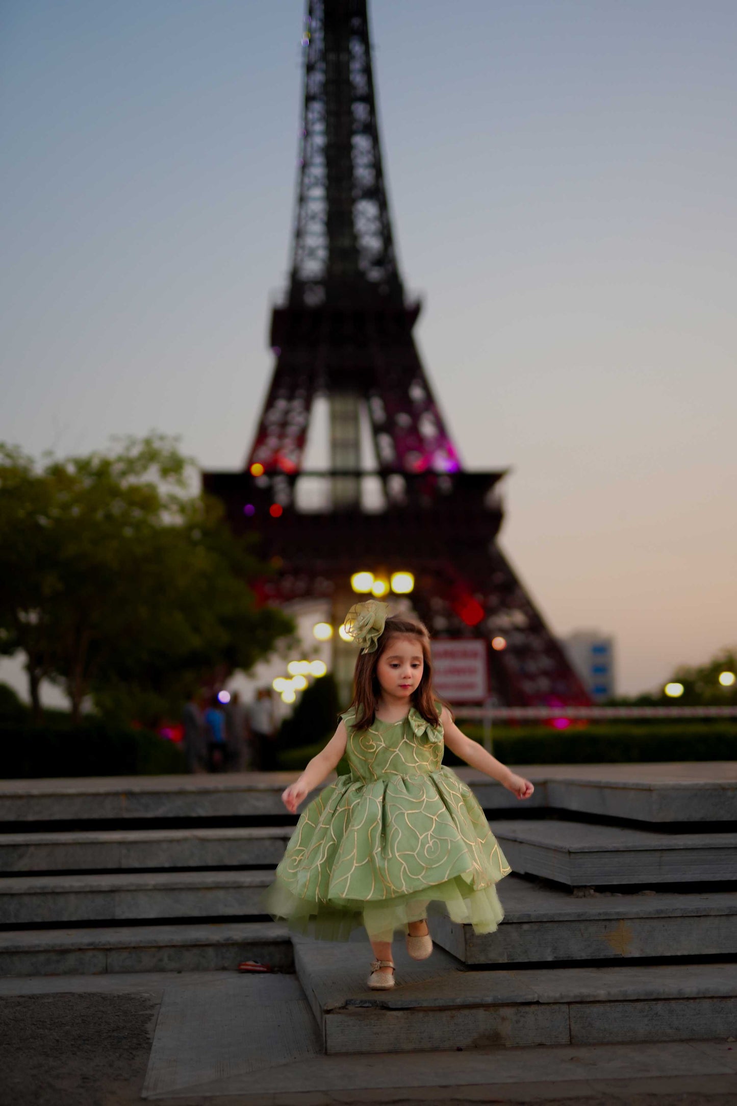 FLOWER FROCK SEA GREEN 4107