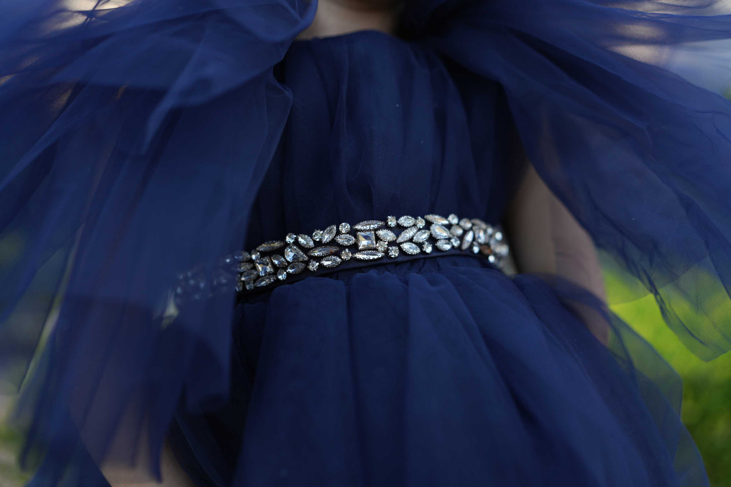 FLUFFY FROCK NAVY BLUE 4109