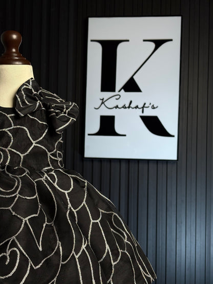 FLOWER FROCK BLACK 4105