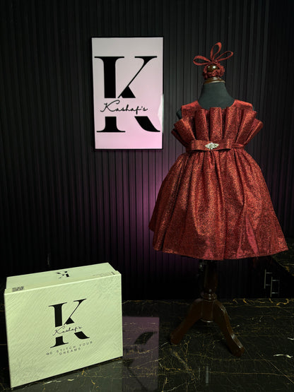 MOON LIGHT FROCK MAROON 4113