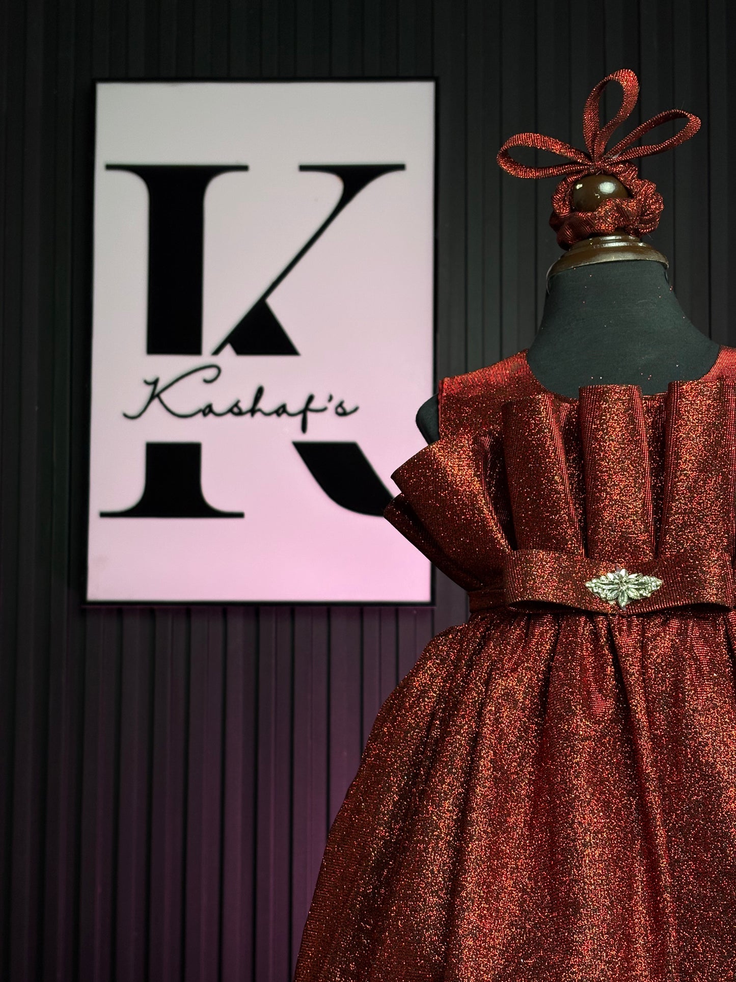 MOON LIGHT FROCK MAROON 4113