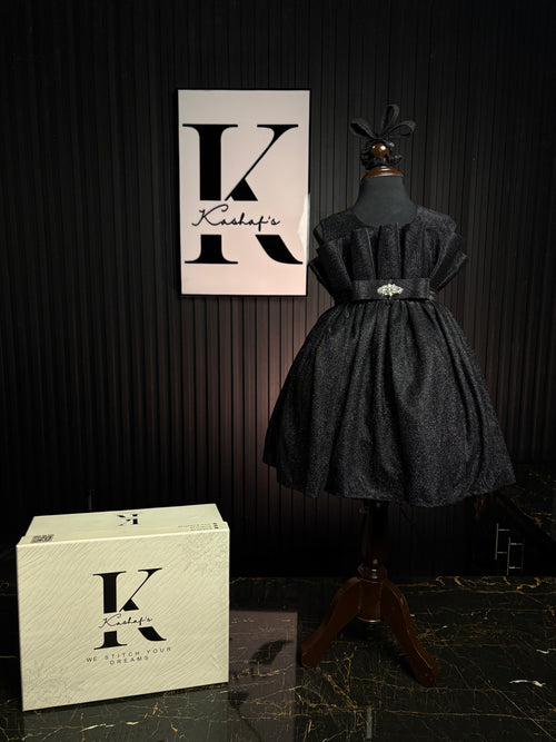 MOON LIGHT FROCK BLACK 4122