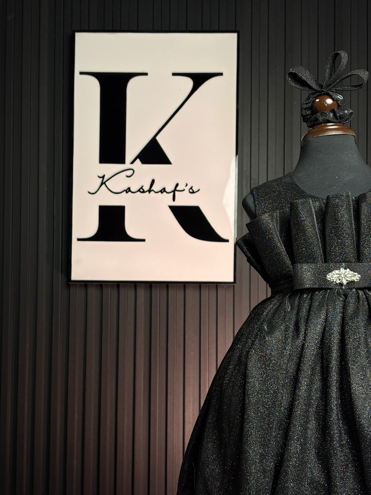 MOON LIGHT FROCK BLACK 4122