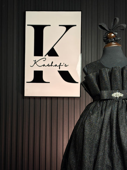 MOON LIGHT FROCK BLACK 4122