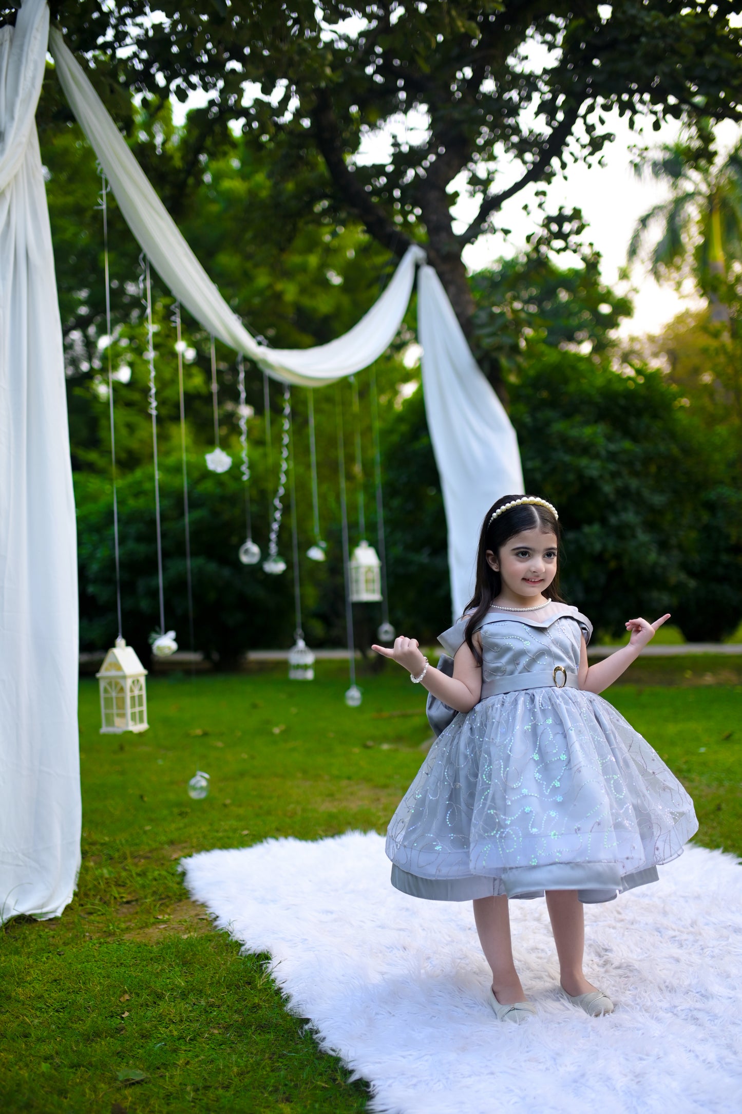 BABY EMBROIDED FROCK GRAY KRG-3000