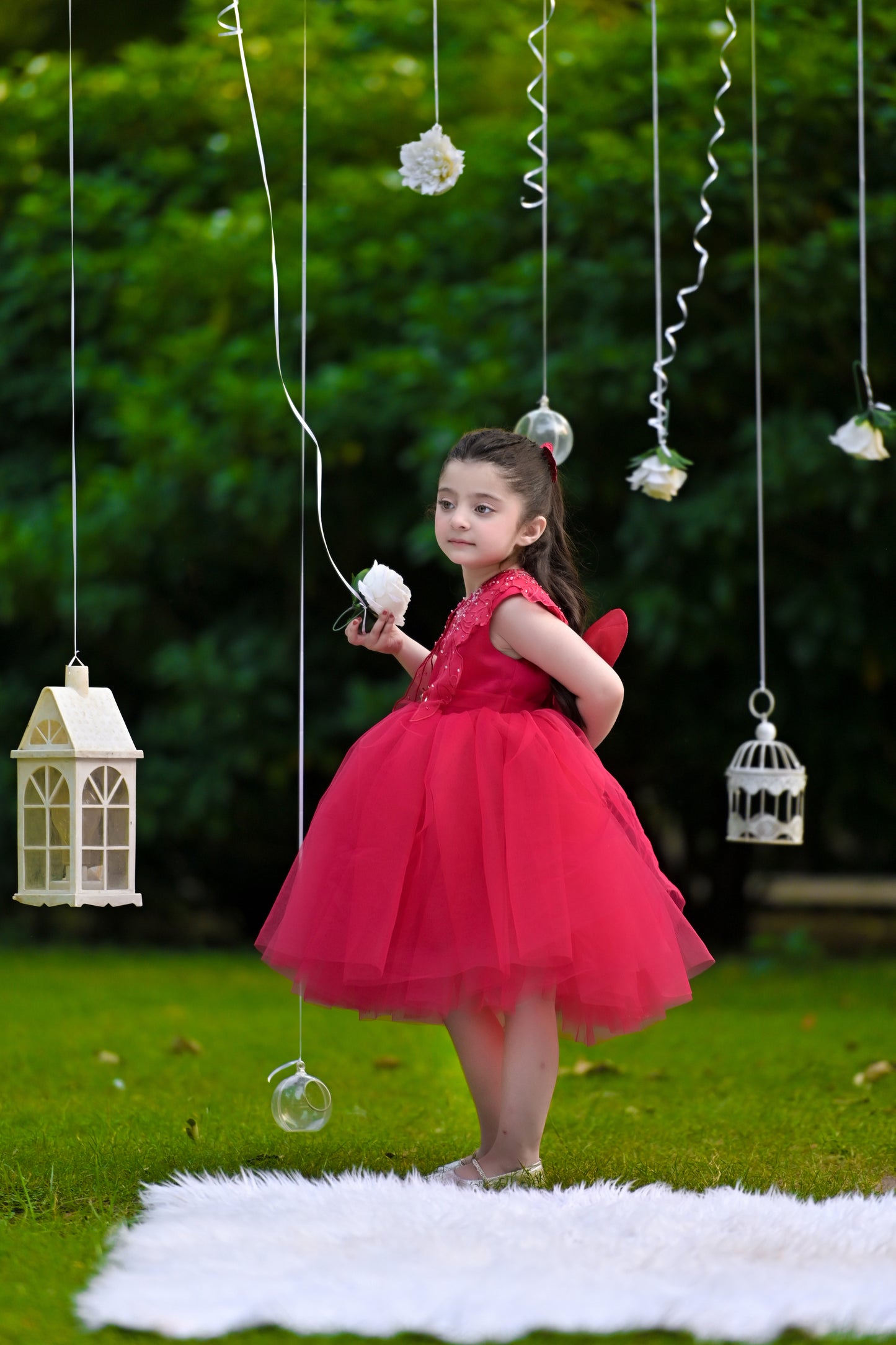 BABY EMBROIDED FROCK SHOWKING PINK KDB-3003