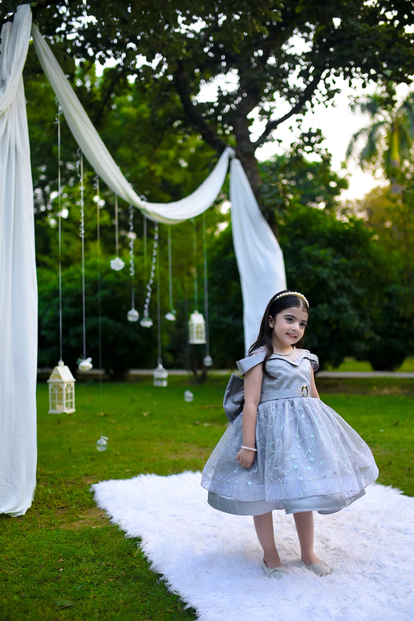 BABY EMBROIDED FROCK GRAY KRG-3000