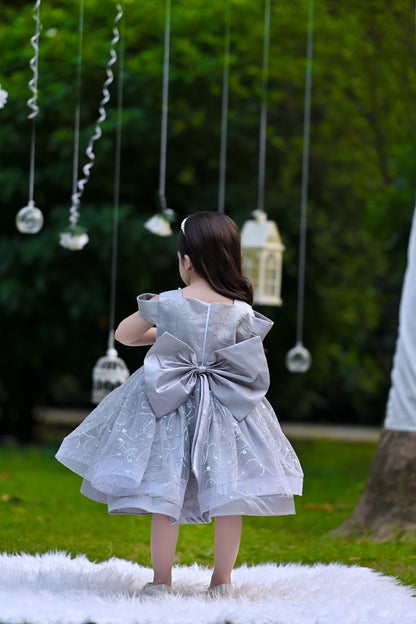 BABY EMBROIDED FROCK GRAY KRG-3000