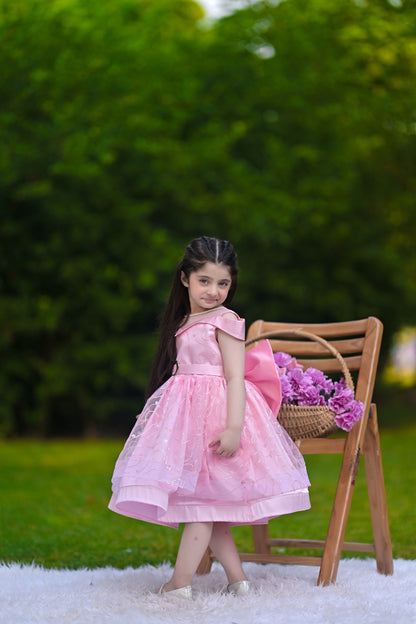 BABY EMBROIDED FROCK PINK KRG-3001