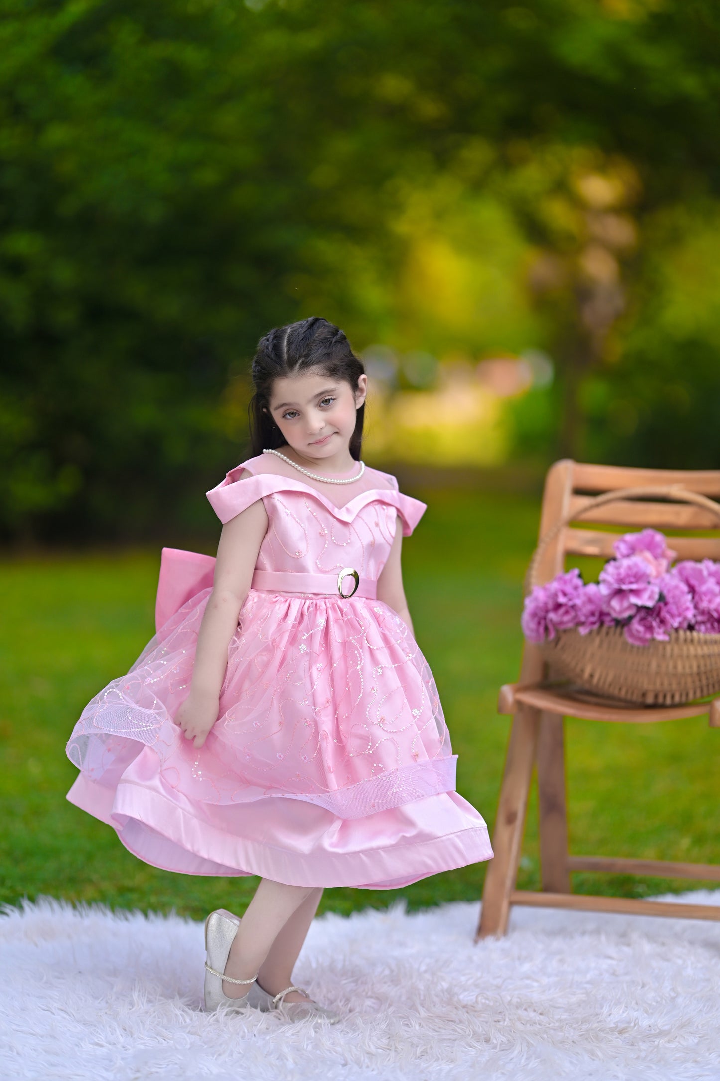 BABY EMBROIDED FROCK PINK KRG-3001