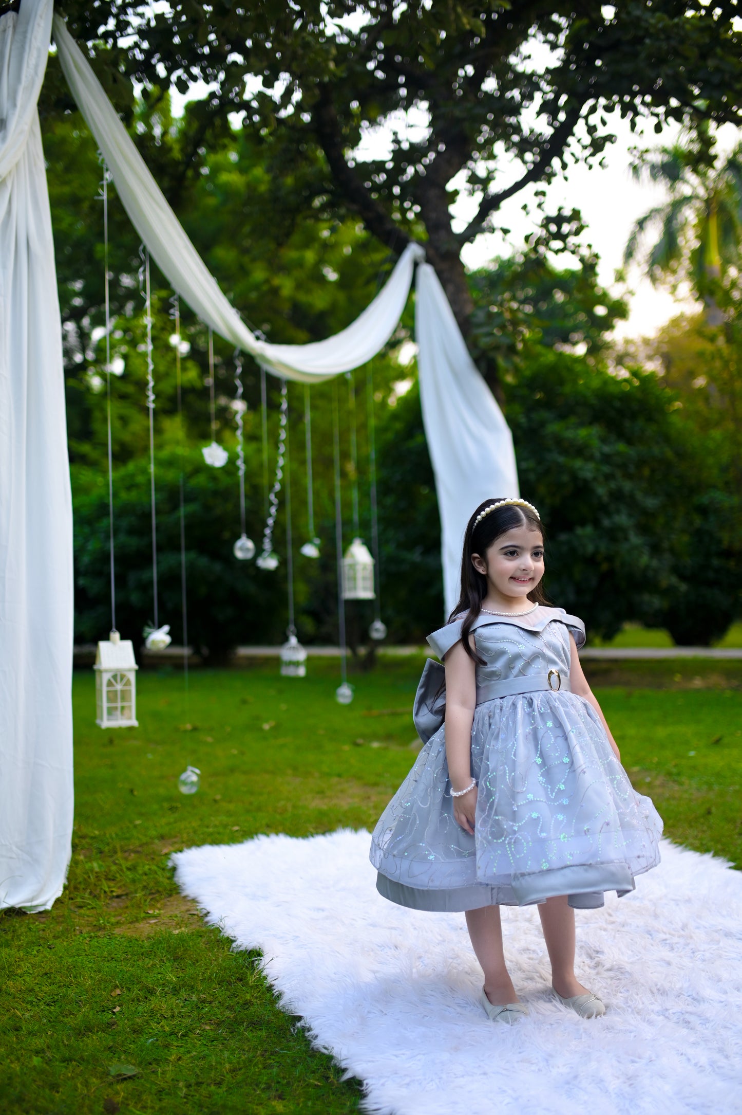 BABY EMBROIDED FROCK GRAY KRG-3000