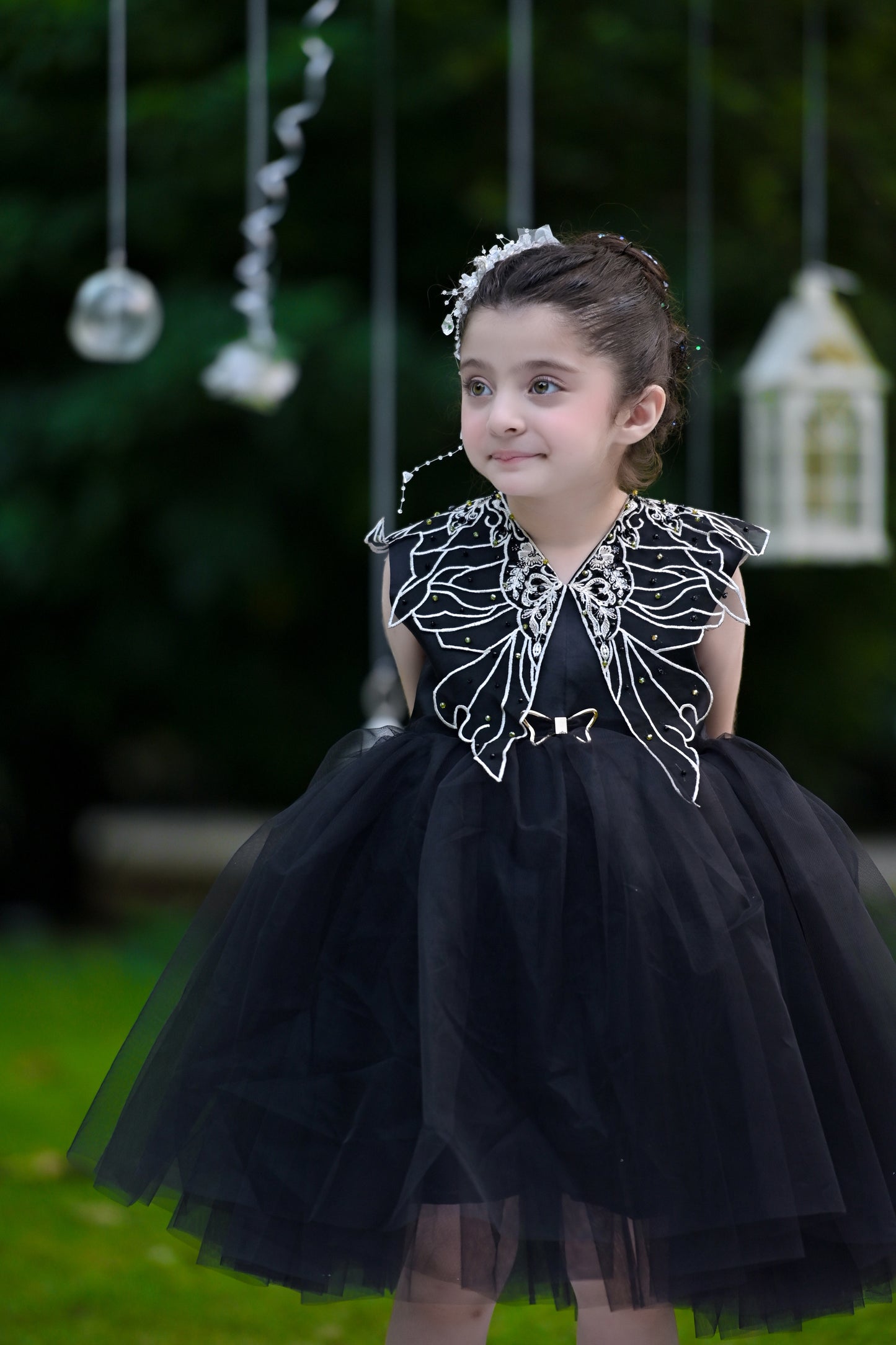 BABY EMBROIDED FROCK BLACK KDB-3005