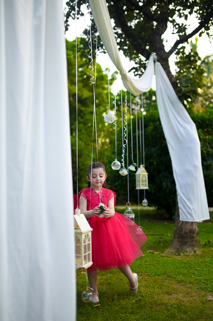 BABY EMBROIDED FROCK SHOWKING PINK KDB-3003