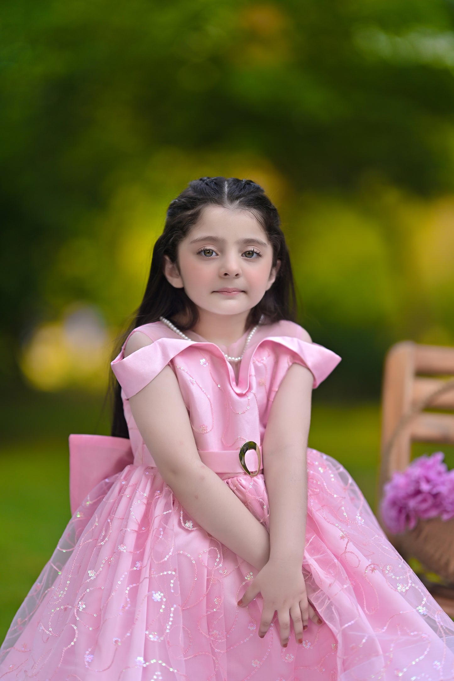 BABY EMBROIDED FROCK PINK KRG-3001