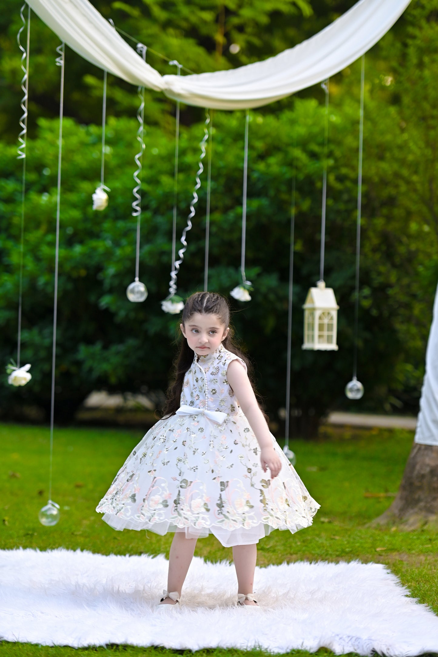 BABY EMBROIDED FROCK WHITE KGG-3008