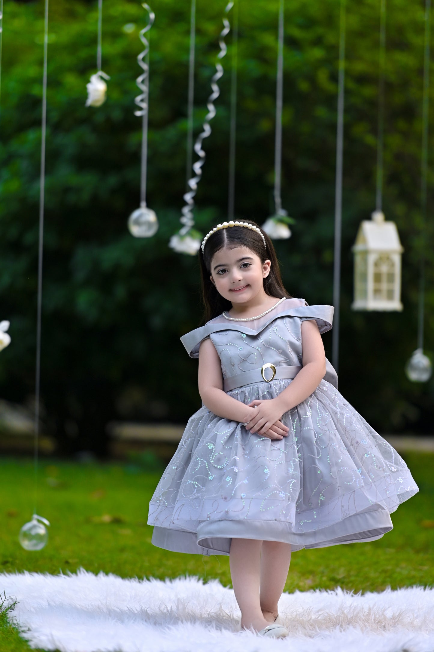 BABY EMBROIDED FROCK GRAY KRG-3000