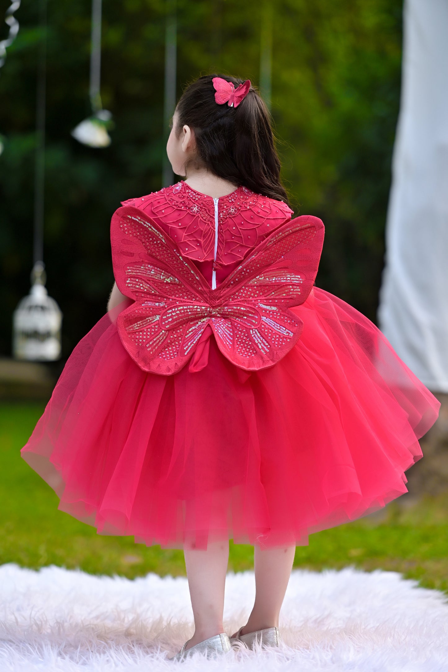 BABY EMBROIDED FROCK SHOWKING PINK KDB-3003