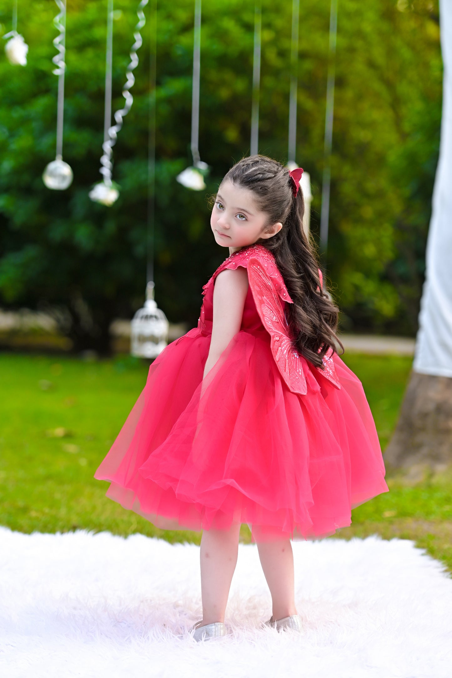 BABY EMBROIDED FROCK SHOWKING PINK KDB-3003