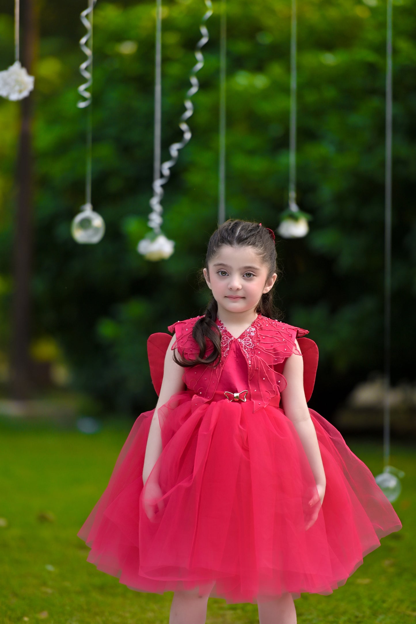 BABY EMBROIDED FROCK SHOWKING PINK KDB-3003