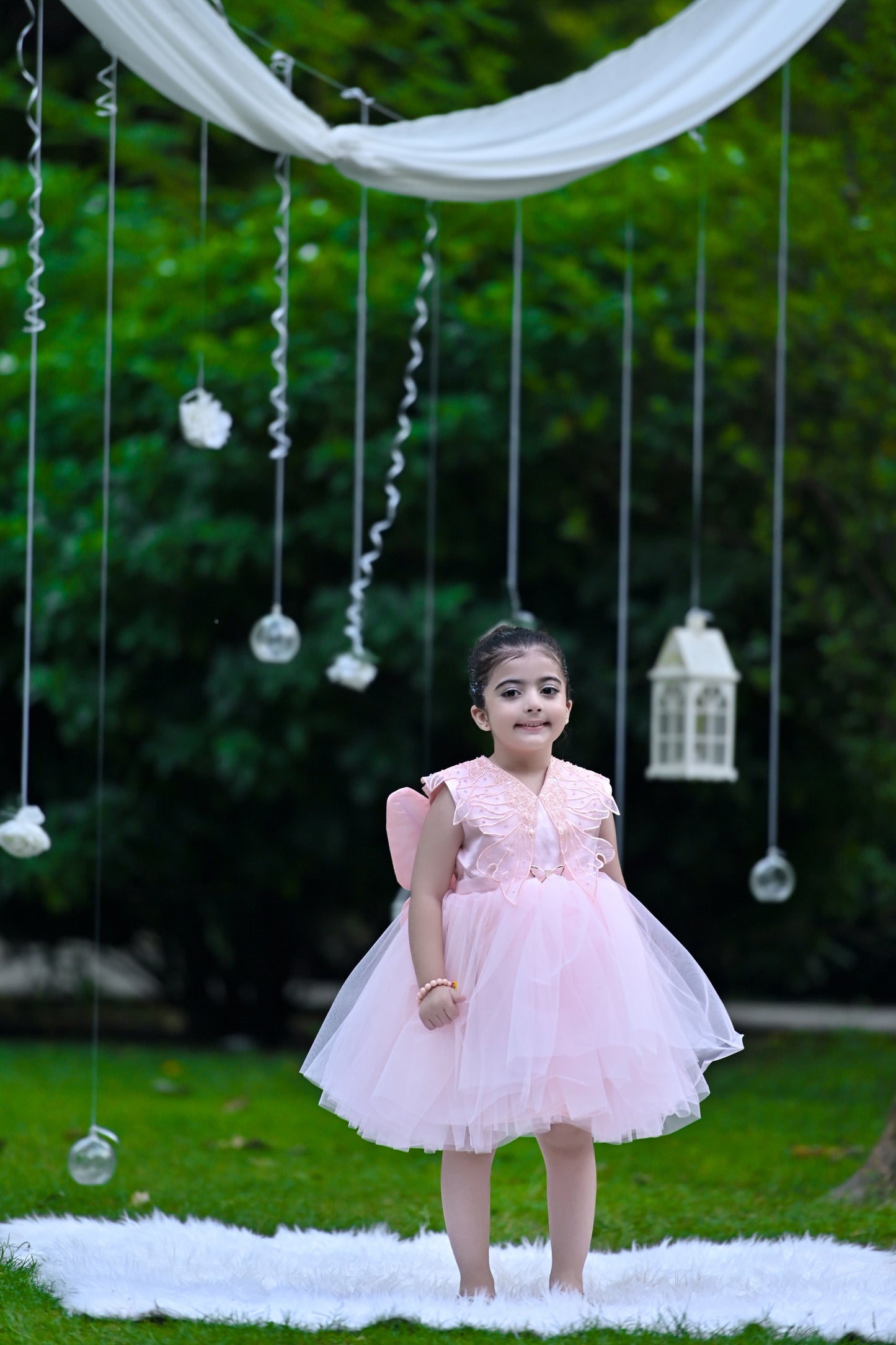 BABY EMBROIDED FROCK PEACH KDB-3004