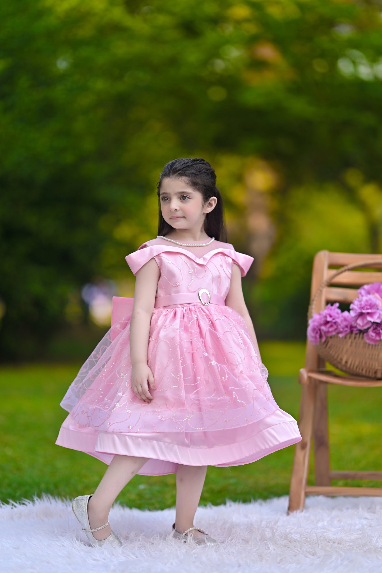 BABY EMBROIDED FROCK PINK KRG-3001