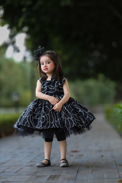 FLOWER FROCK BLACK 4105